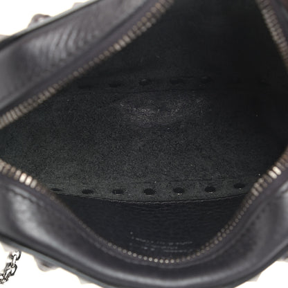 Valentino Garavani Calfskin Small Rockstud Rolling Chain Camera Crossbody Bag Black 4 of 11