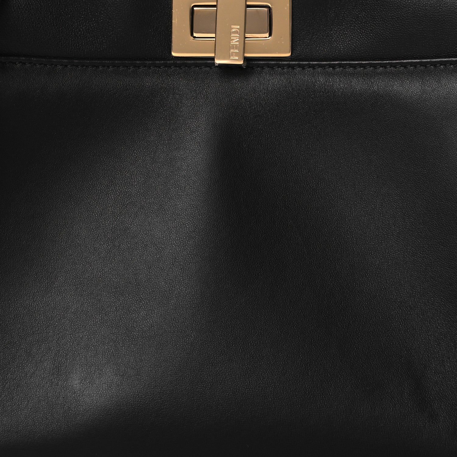 Fendi Nappa Stacked Bar Mini Peekaboo Iconic Satchel Black 7 of 9