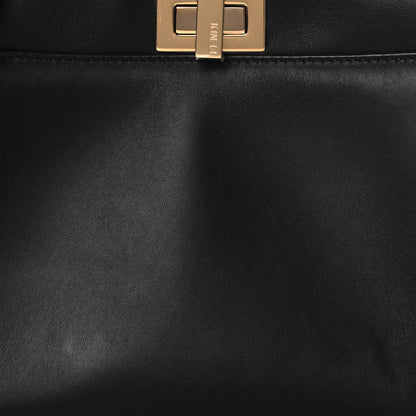 Fendi Nappa Stacked Bar Mini Peekaboo Iconic Satchel Black 7 of 9