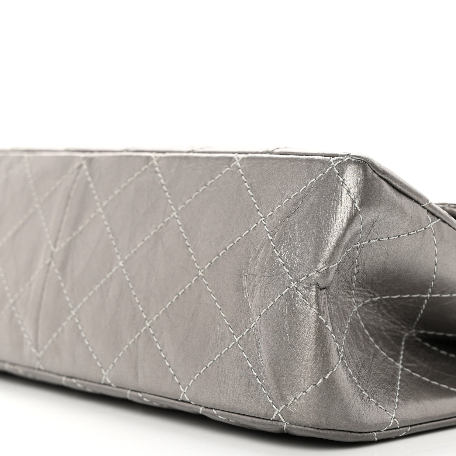 Chanel Metallic Aged Calfskin Quilted 2.55 Reissue 227 Flap Dark Silver 10 of 12