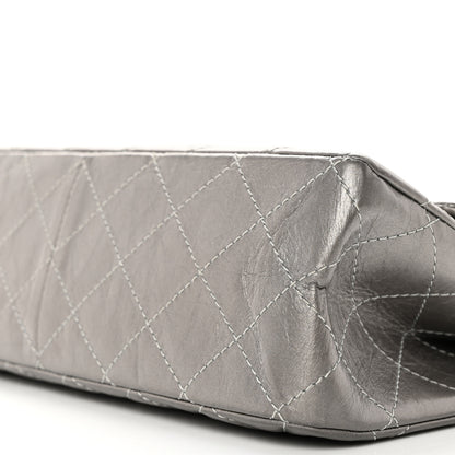 Chanel Metallic Aged Calfskin Quilted 2.55 Reissue 227 Flap Dark Silver 10 of 12