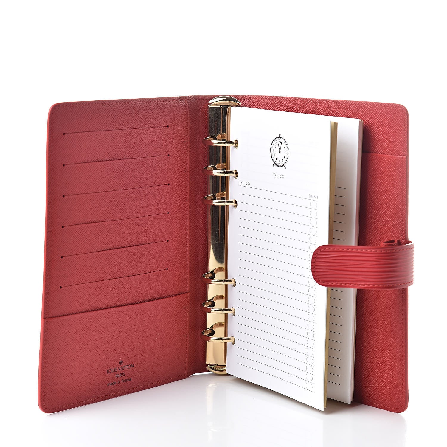 Louis Vuitton Epi Medium Ring Agenda Cover Rouge 5 of 8