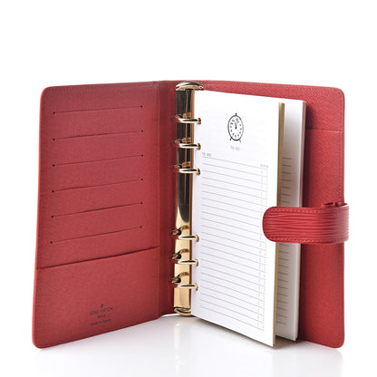 Louis Vuitton Epi Medium Ring Agenda Cover Rouge 5 of 8
