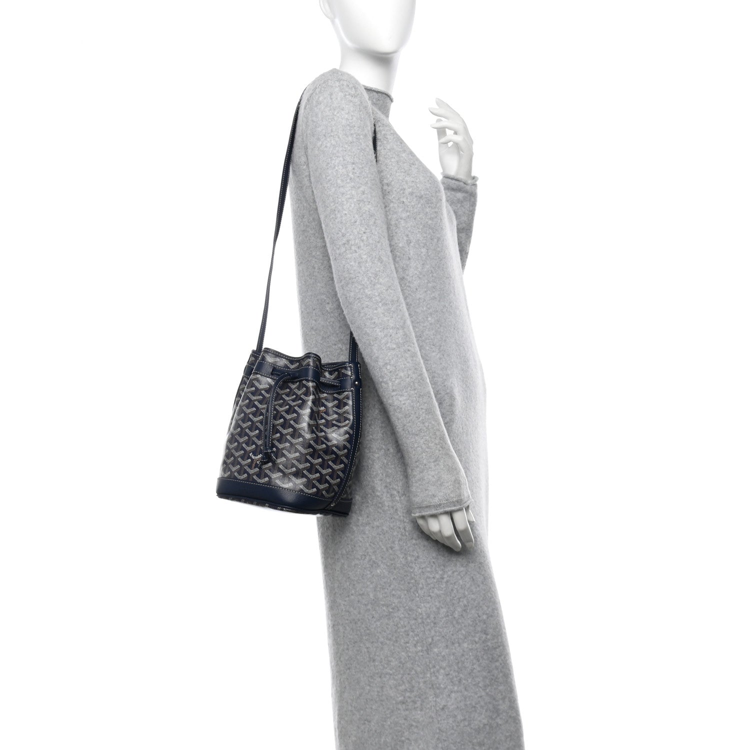 Goyard Goyardine Petit Flot Bucket Bag PM Navy 2 of 10