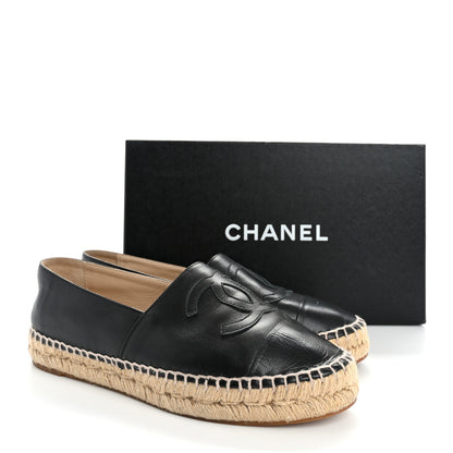 Chanel Lambskin CC Espadrilles 38 Black 14 of 14