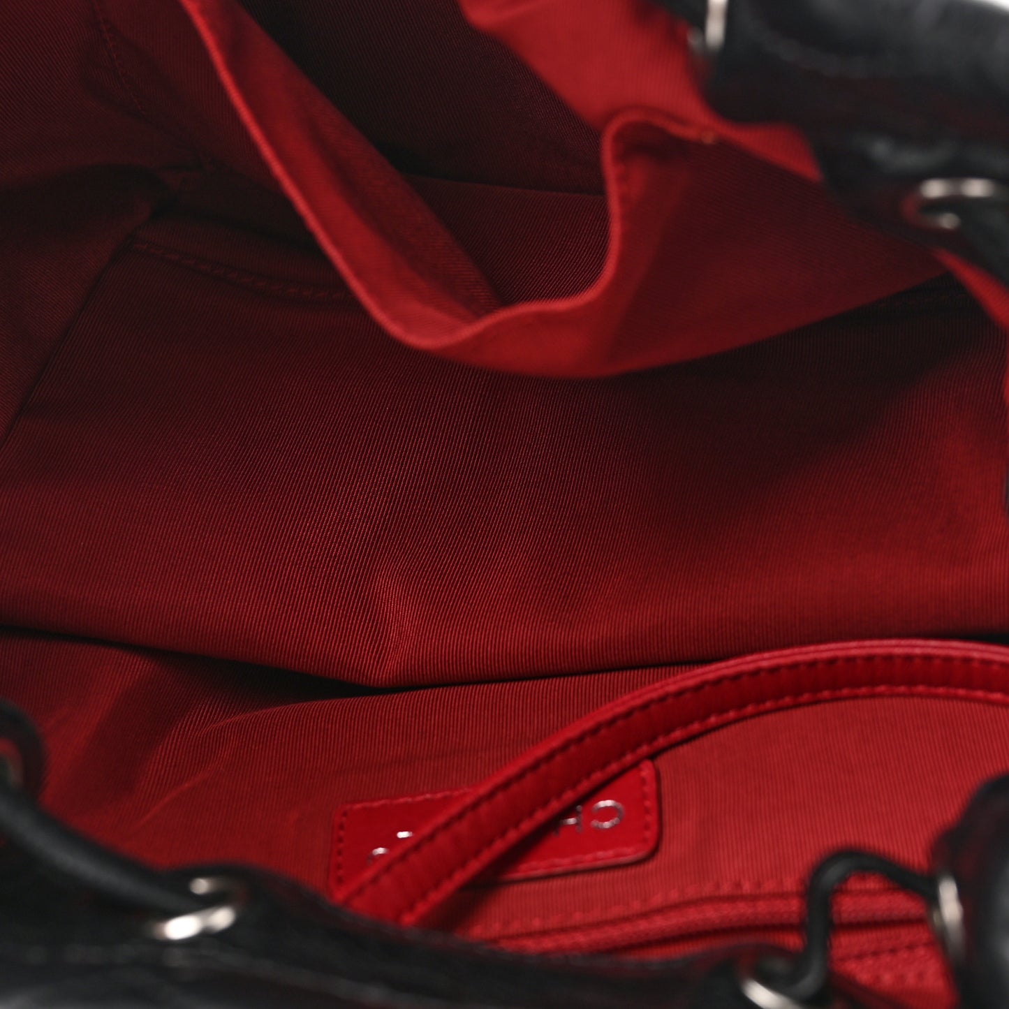 Glazed Calfskin Quilted Beijing Backpack Black