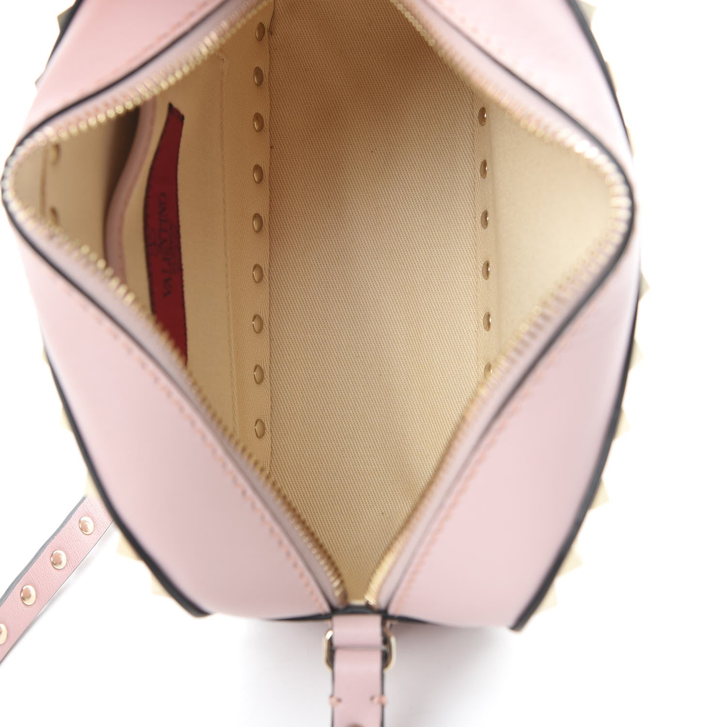 Valentino Garavani Calfskin Rockstud Camera Crossbody Bag Water Rose 5 of 9