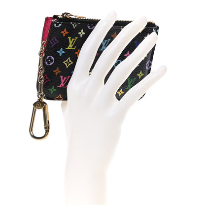 Louis Vuitton Monogram Multicolor Key Pouch Black Grenade 2 of 15