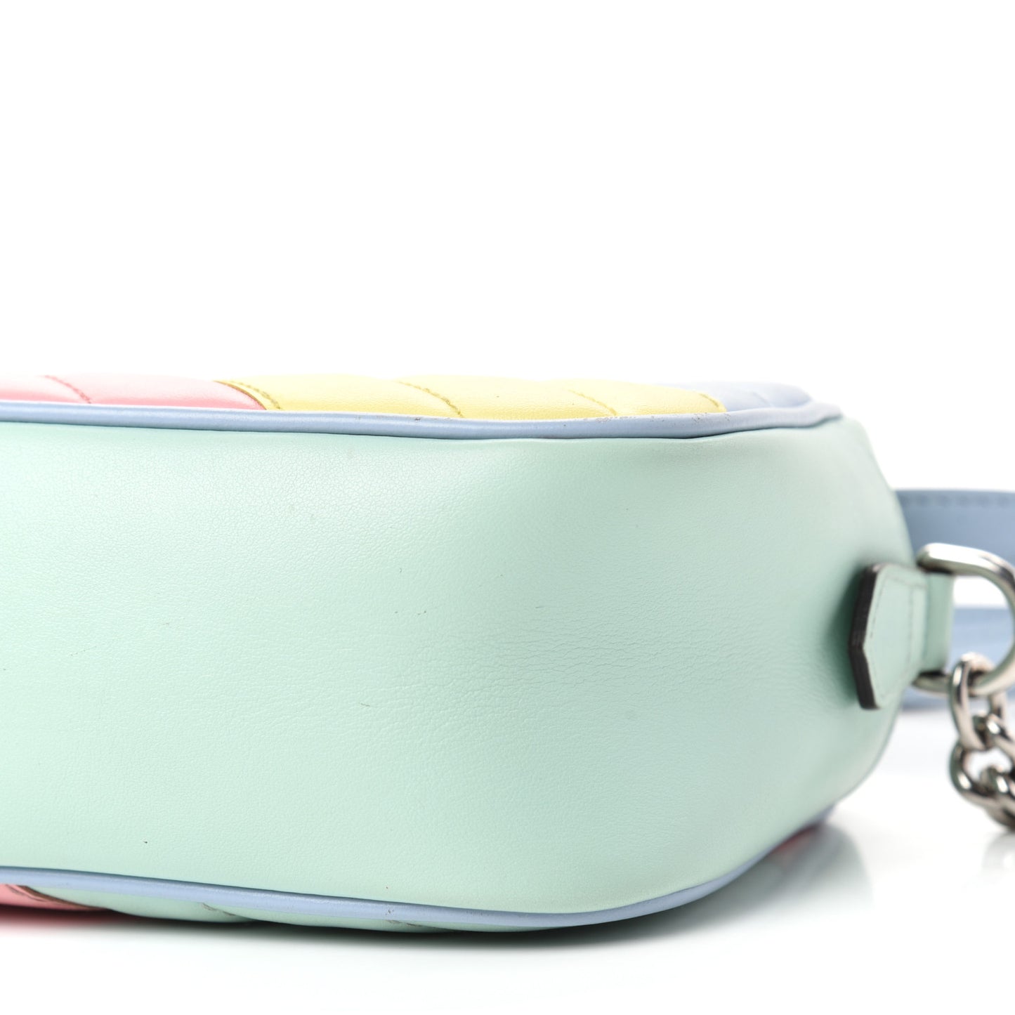 Calfskin Matelasse Diagonal Small GG Marmont Chain Shoulder Bag Multicolor Pastel