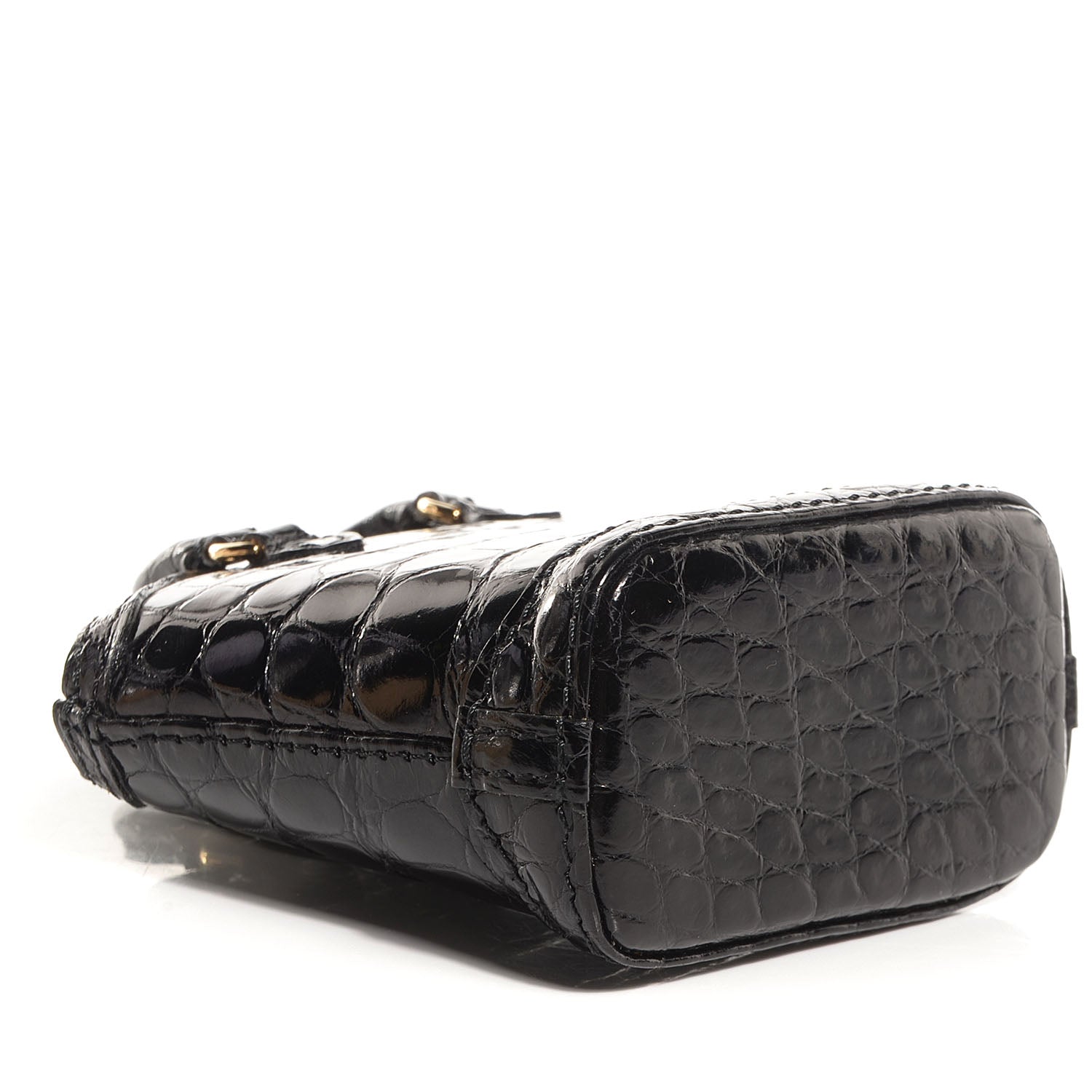 Louis Vuitton Alligator Mini Lockit Bag Charm Black 4 of 8