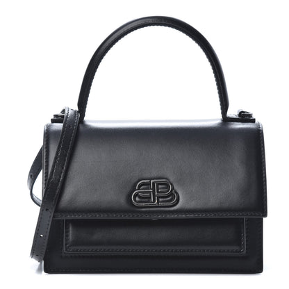 Balenciaga Box Calfskin Monochrome XS Sharp Top Handle Bag Black 1 of 13