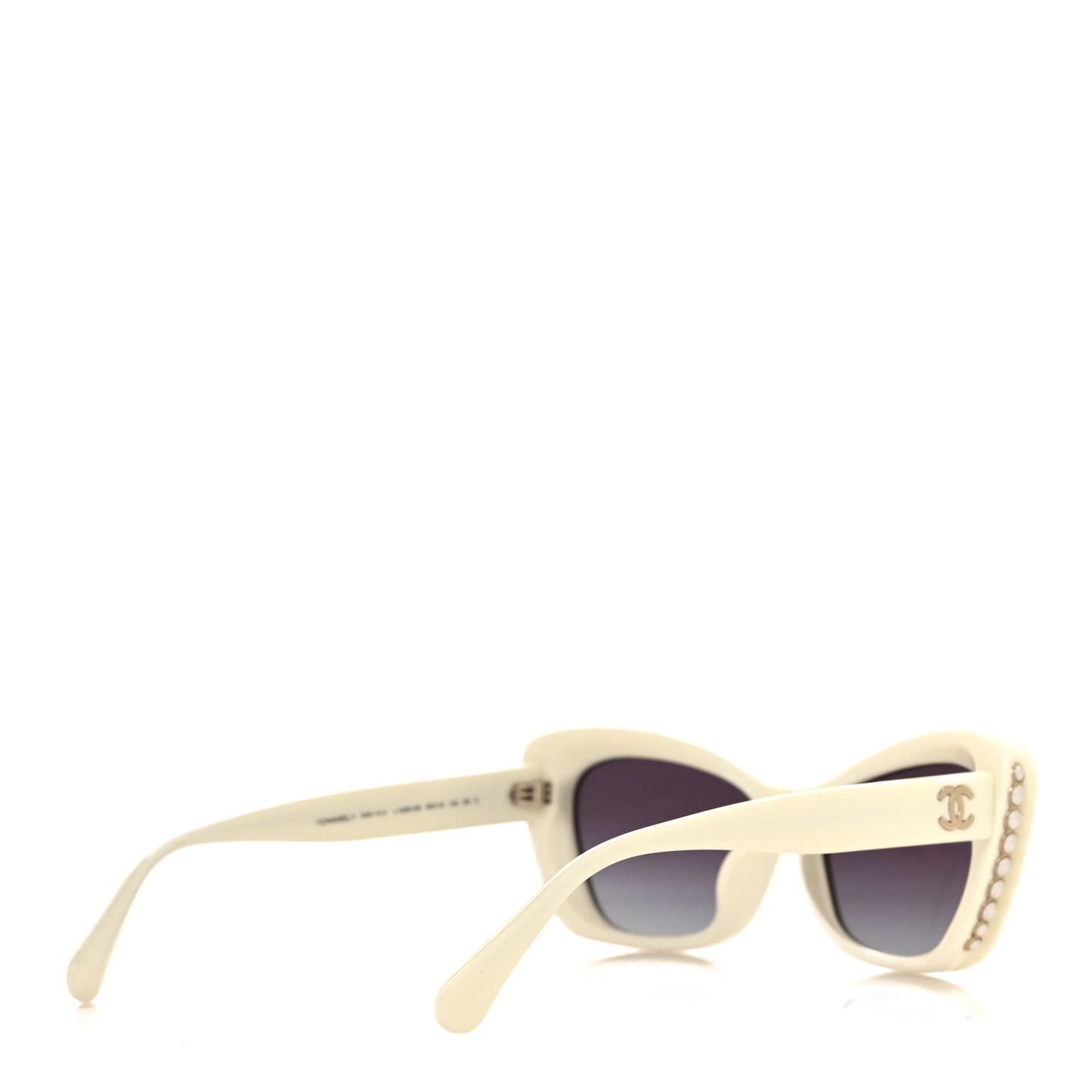 Acetate Pearl Cat Eye CC Sunglasses 5481-H-A White