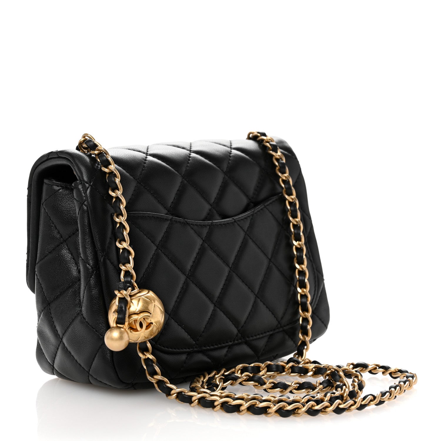 Chanel Lambskin Quilted Mini Pearl Crush Flap Black 3 of 12