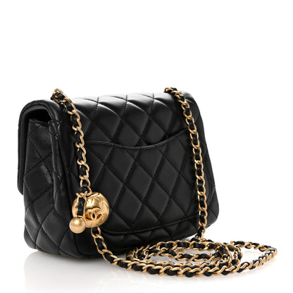 Chanel Lambskin Quilted Mini Pearl Crush Flap Black 3 of 12