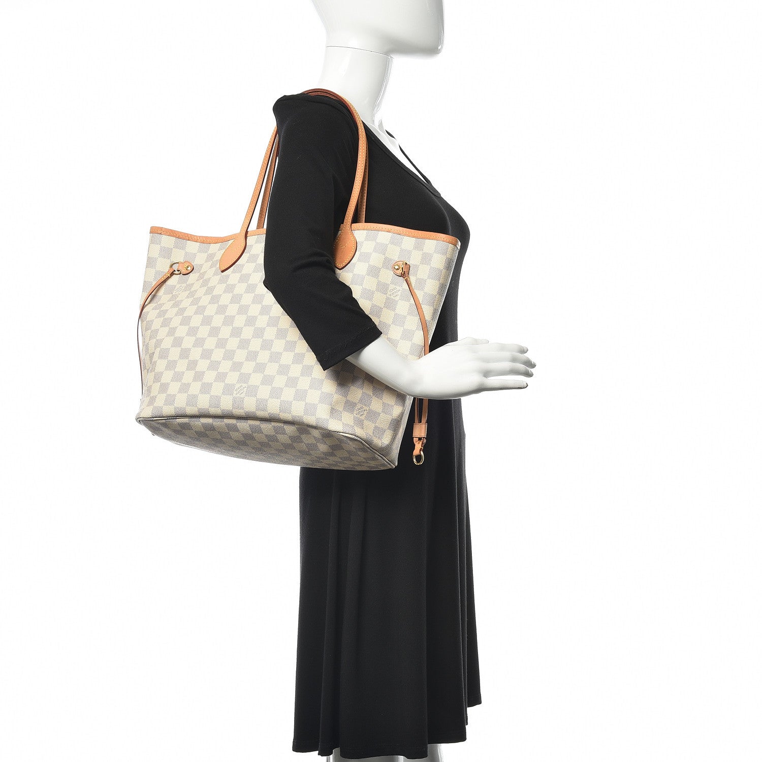 Louis Vuitton Damier Azur Neo Neverfull MM Rose Ballerine 2 of 12