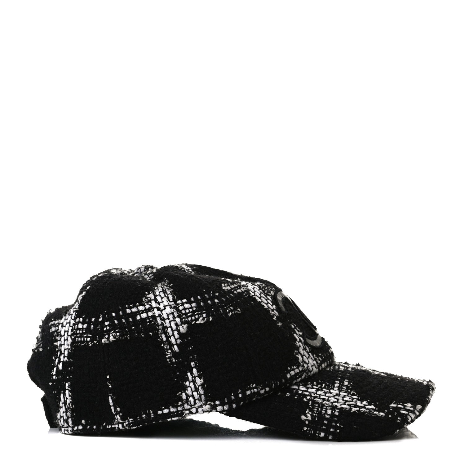 Chanel Tweed CC Cap Hat S Black White 4 of 9