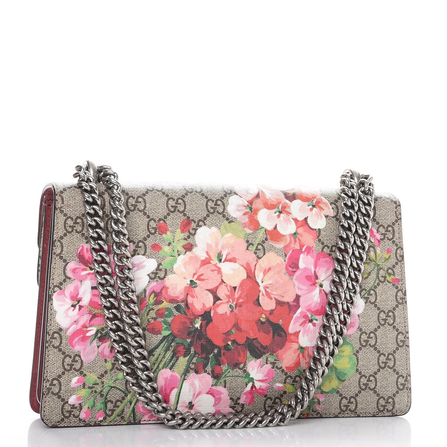 GG Supreme Monogram Blooms Small Dionysus Shoulder Bag Beige Multicolor Dry Rose