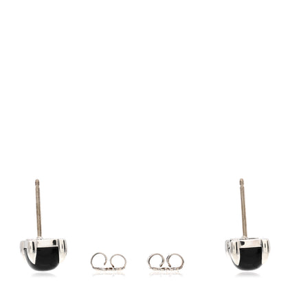 Tiffany Sterling Silver Black Onyx Paloma Picasso Sugar Stack Earrings 3 of 4