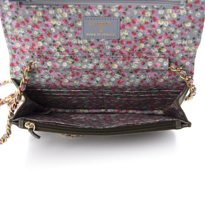 Chanel Canvas Quilted Coco Cuba Charms Wallet On Chain WOC Khaki 5 of 10