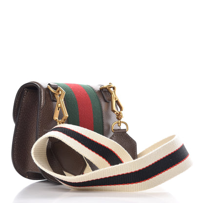 Gucci Textured Calfskin Web Crystal Heart Stripe Small Totem Shoulder Bag New Acero 3 of 7