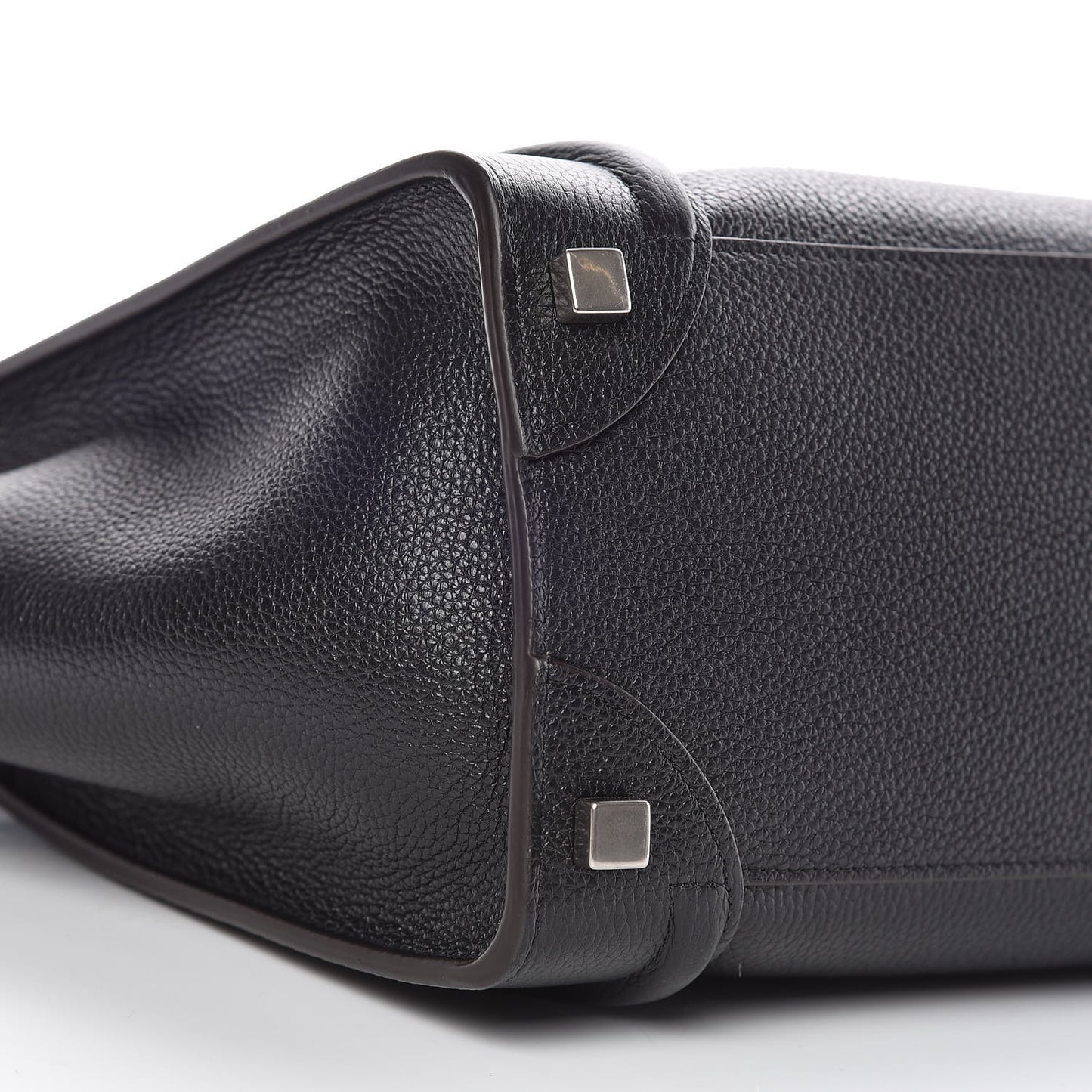 Drummed Calfskin Micro Luggage Black