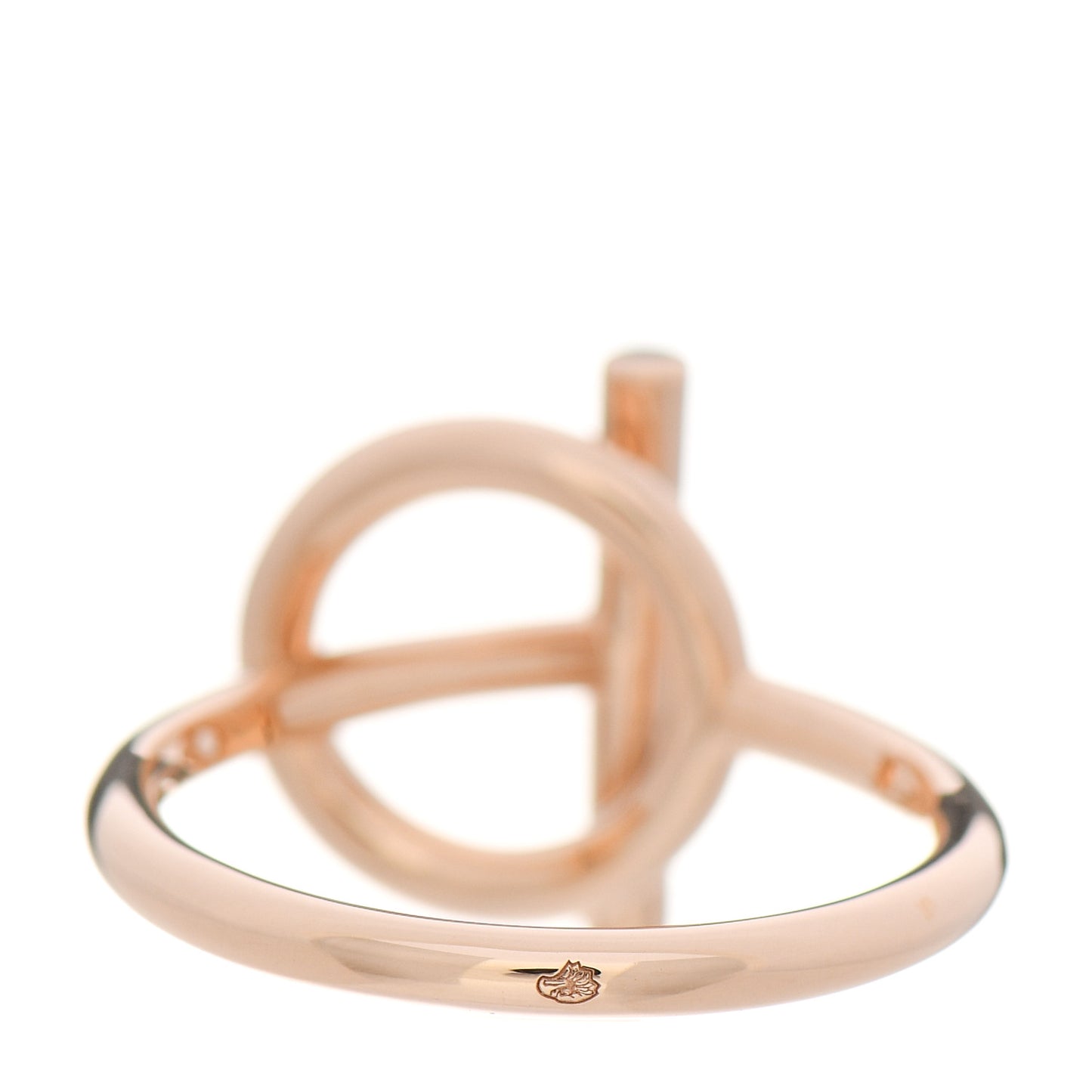 18K Rose Gold Diamond PM Echappee Ring 52 6