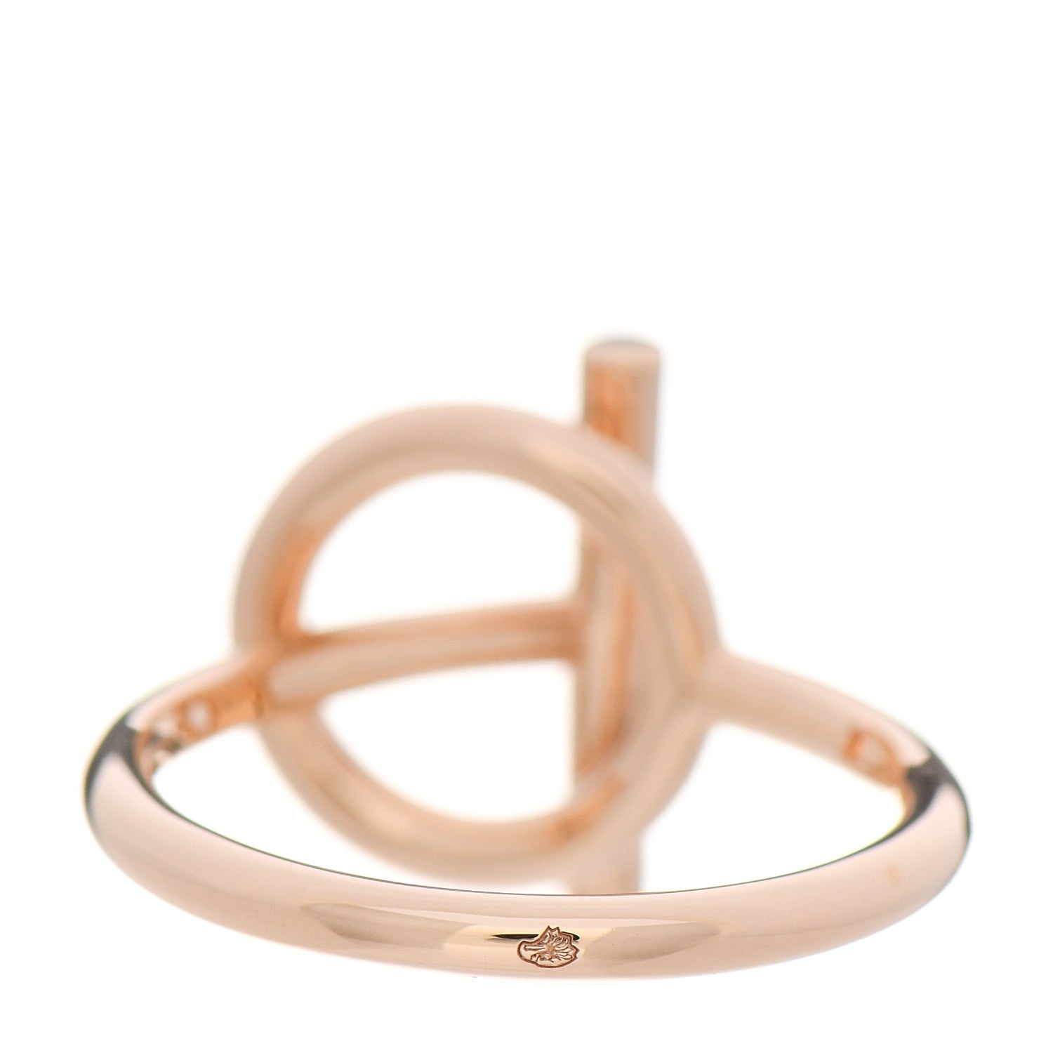 Hermes 18K Rose Gold Diamond PM Echappee Ring 52 6 2 of 6