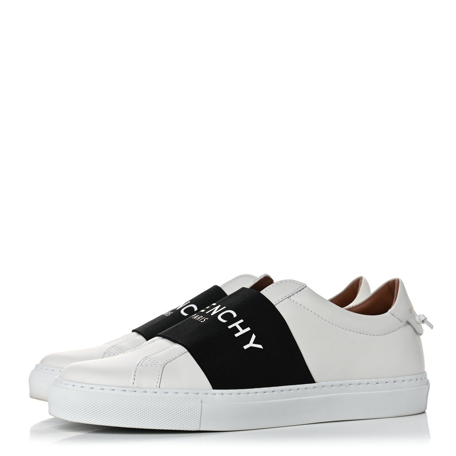 Givenchy Calfskin Band Logo Womens Urban Street Sneakers 40 White Black 3 of 9