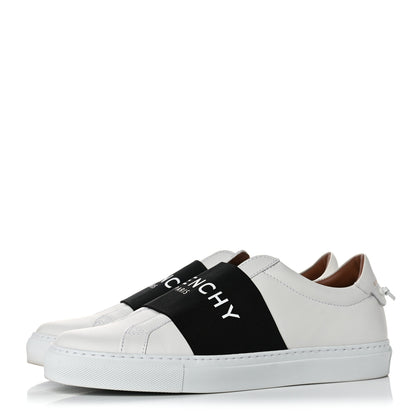 Givenchy Calfskin Band Logo Womens Urban Street Sneakers 40 White Black 3 of 9