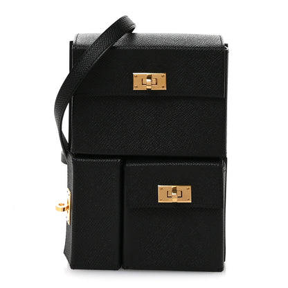 Hermes Epsom Kelly Multi Pocket Pochette To Go Black 1 of 11