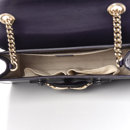 Gucci Shine Guccissima Medium Emily Chain Shoulder Bag Melanzana 5 of 11