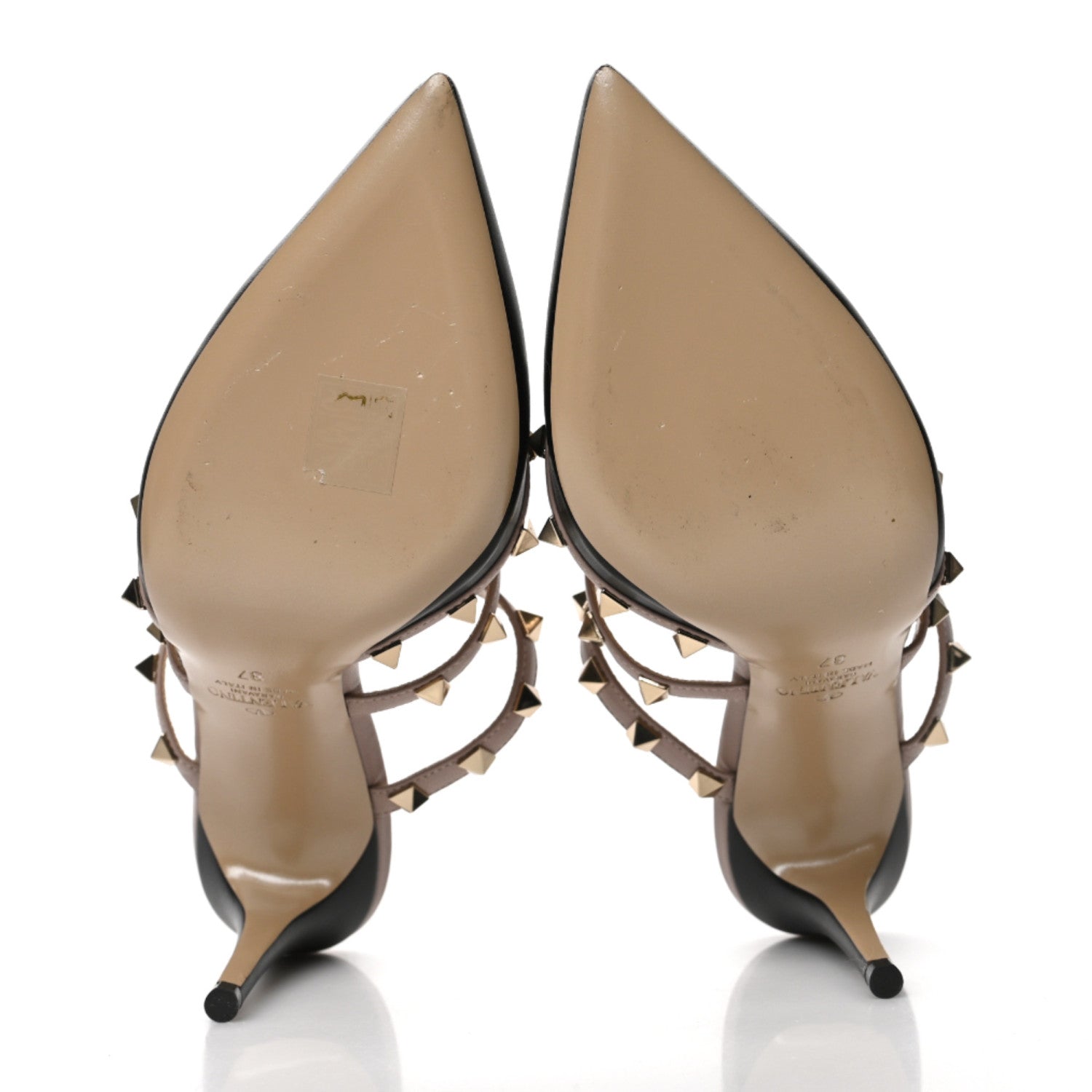 Valentino Garavani Nappa Rockstud 90mm Cage Mules 37 Black Poudre 7 of 7