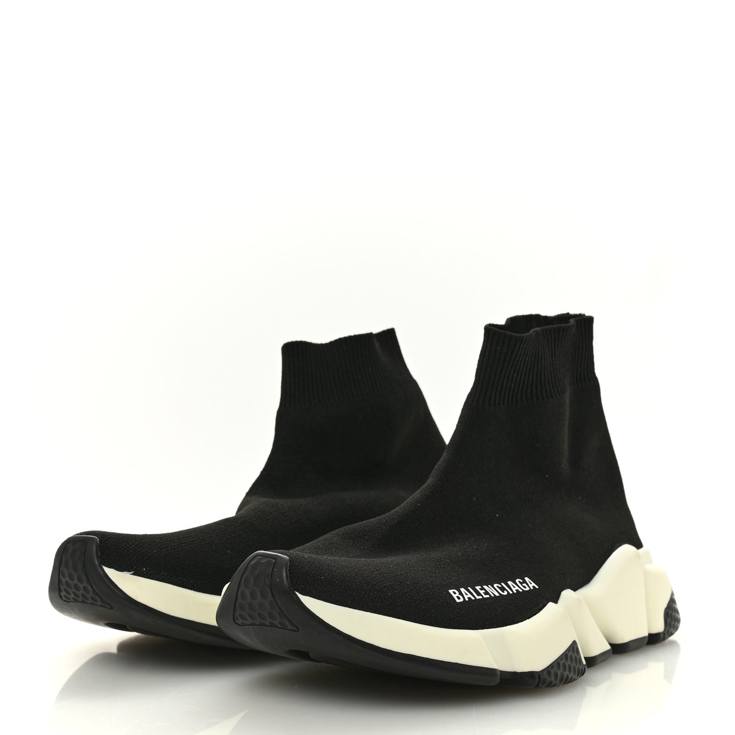 Neoprene Knit Womens Speed Sneakers 37 Black White