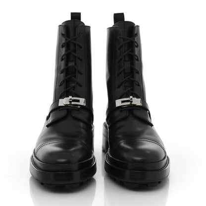 Hermes Glossed Calfskin Funk Ankle Boots 40 Black 2 of 8