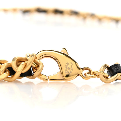 Chanel Lambskin Crystal Chain CC Fancy Belt 85 34 Black Gold Multicolor 3 of 4