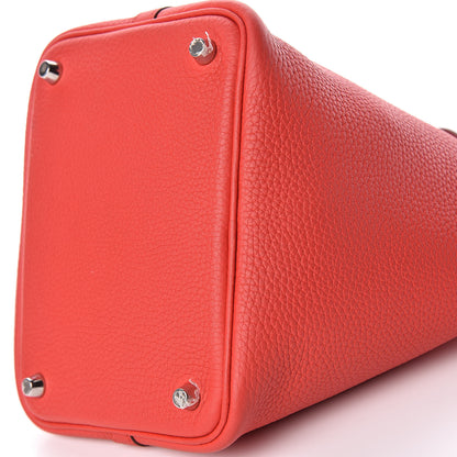 Hermes Taurillon Clemence Picotin Lock 18 PM Rouge Tomate 10 of 12