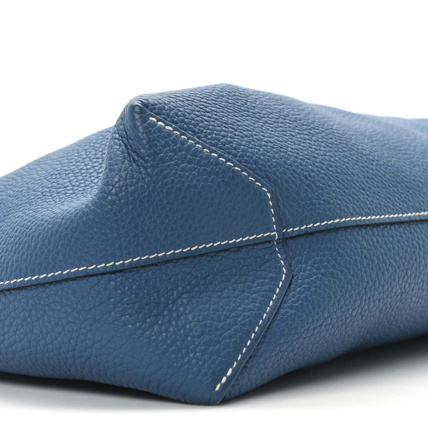 Taurillon Clemence Double Sens 45 Reversible Tote Bleu Izmir Bleu Saphir