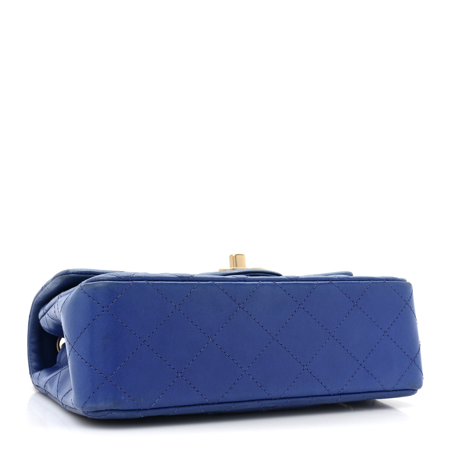 Chanel Lambskin Quilted Mini Rectangular Flap Blue 4 of 16