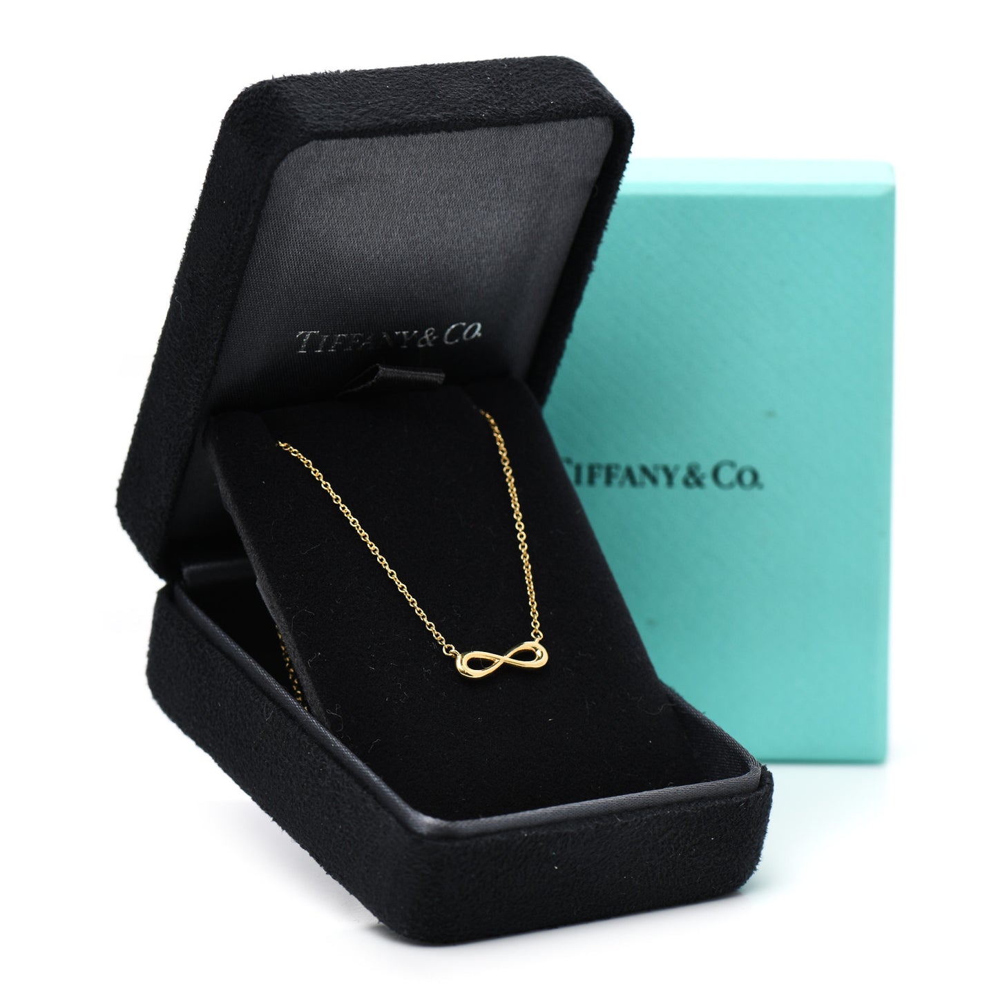 18K Yellow Gold Infinity Pendant Necklace