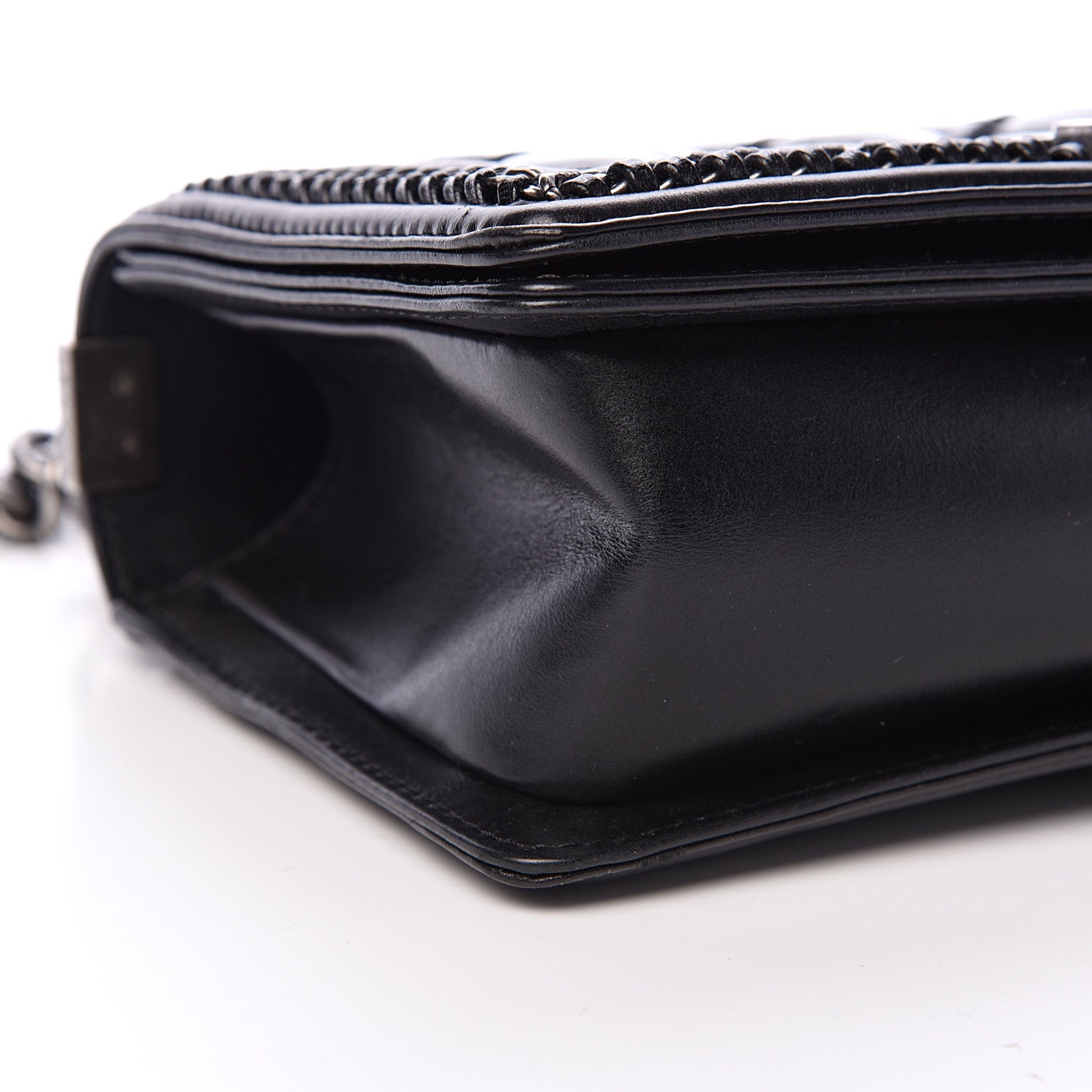 Chanel Calfskin Quilted Medium Top Handle Boy Flap Black 8 of 12