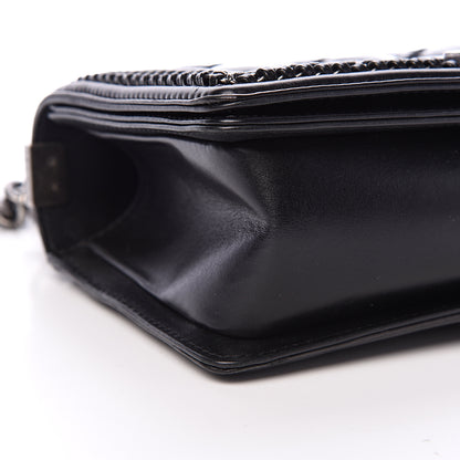 Chanel Calfskin Quilted Medium Top Handle Boy Flap Black 8 of 12