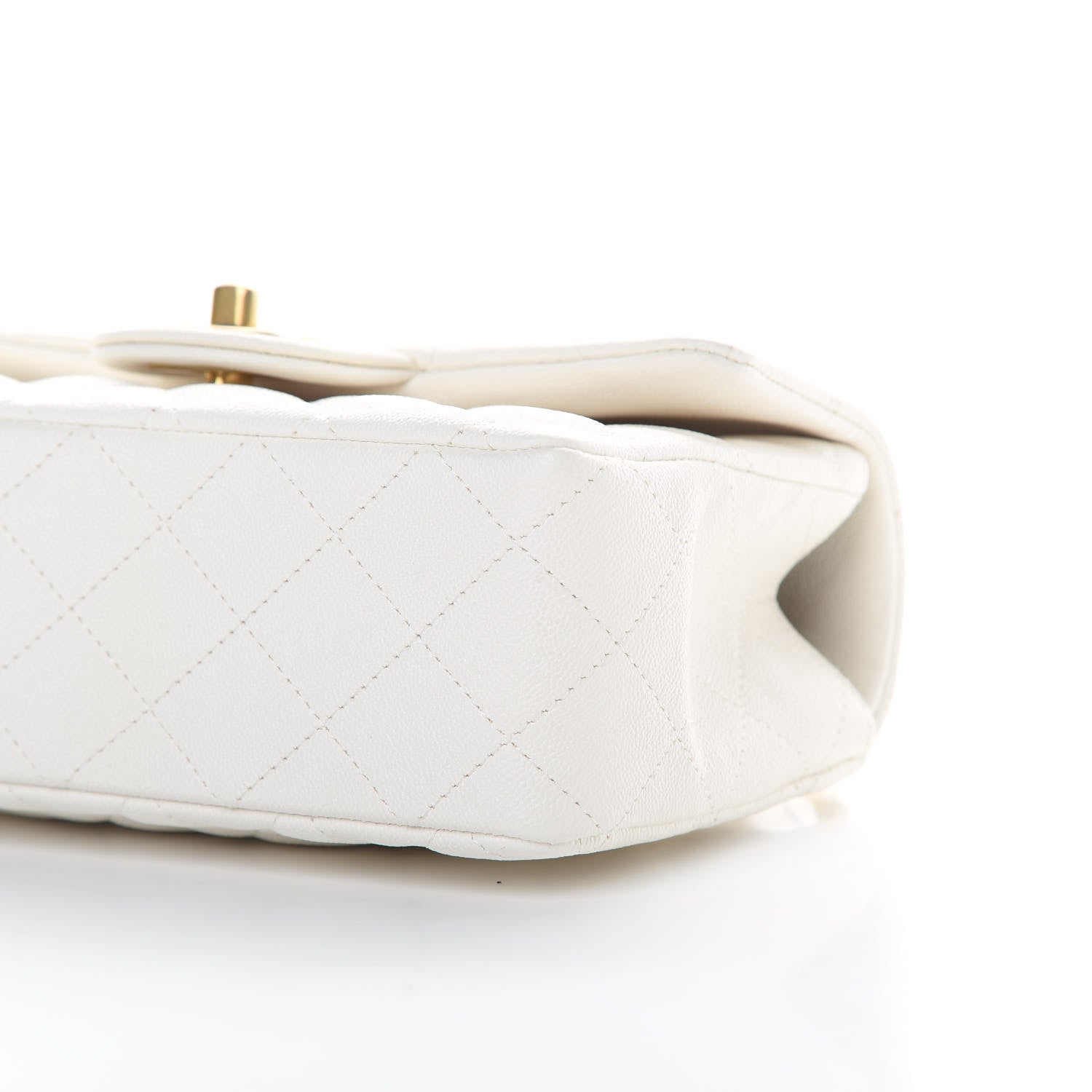 Chanel Caviar Quilted Mini Top Handle Rectangular Flap White 10 of 11