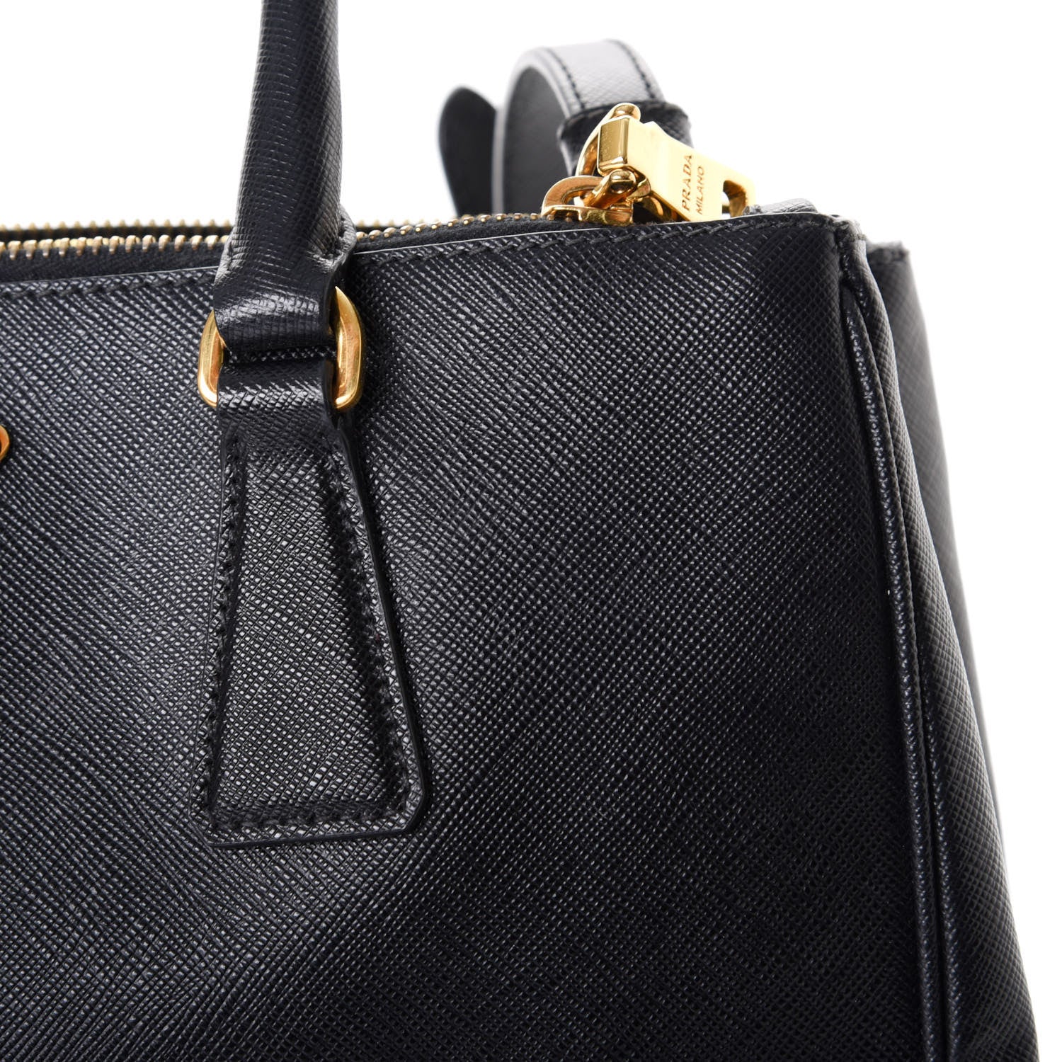 Prada Saffiano Medium Galleria Double Zip Tote Black 9 of 14