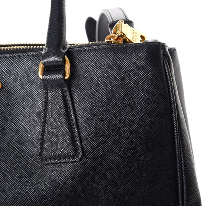 Prada Saffiano Medium Galleria Double Zip Tote Black 9 of 14