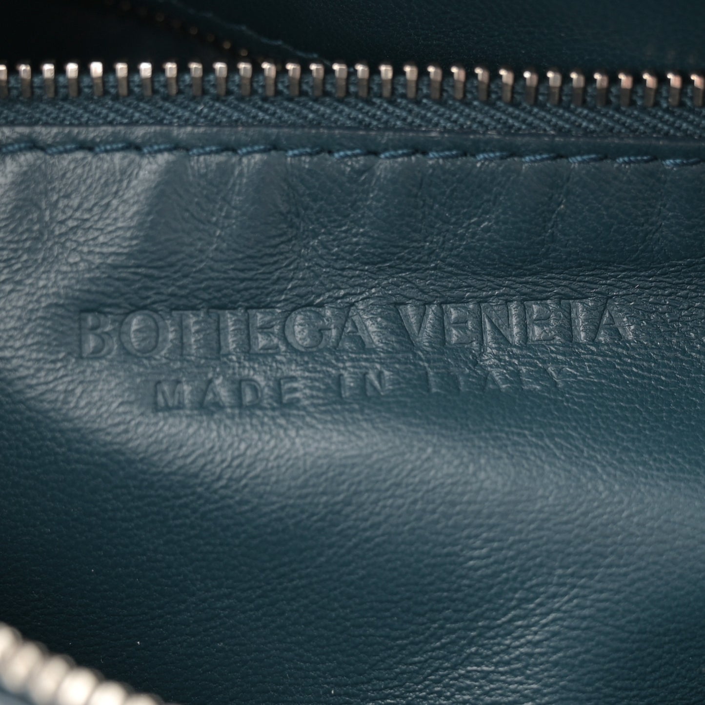 Grained Calfskin Maxi Intrecciato Brick Cassette Bag Deep Blue