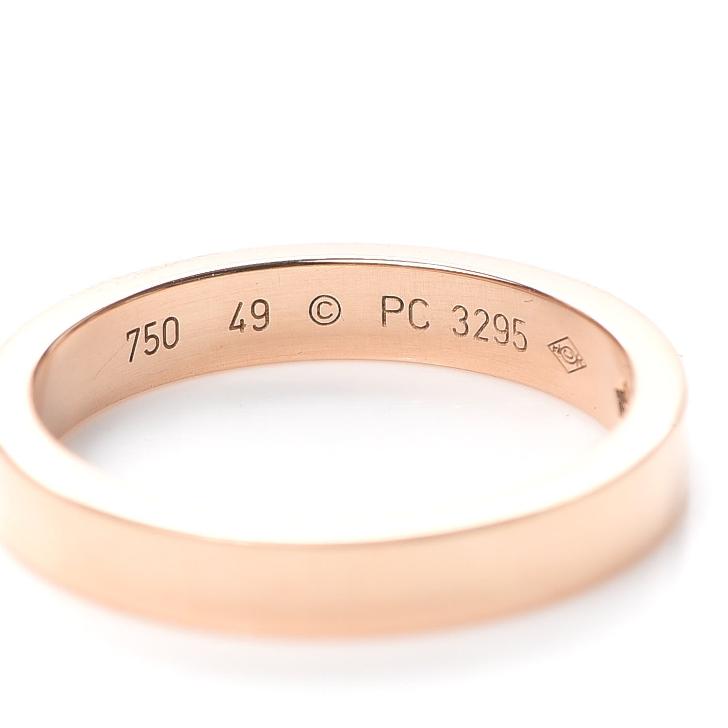 Cartier 18K Pink Gold Diamond 3mm C De Cartier Wedding Band Ring 49 4.75 4 of 5