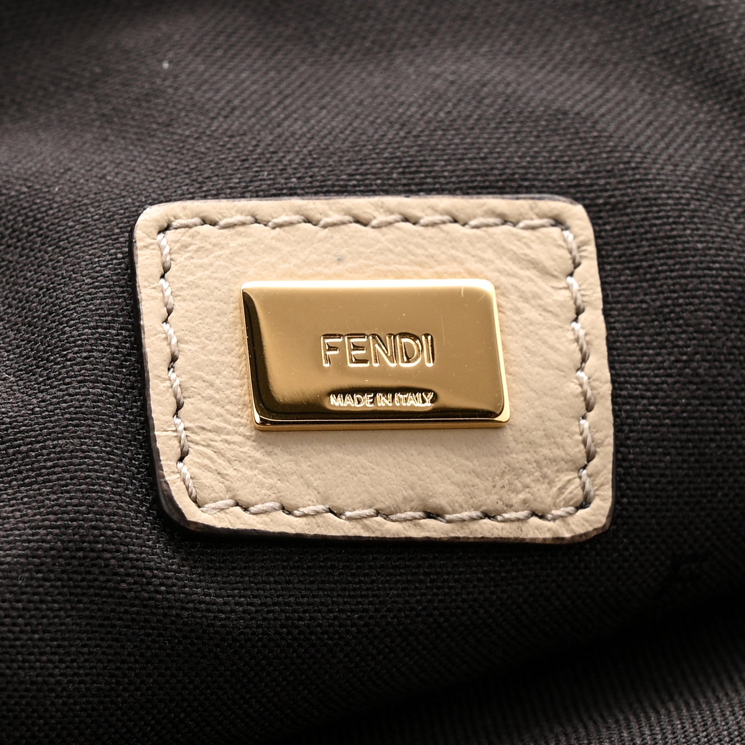 Fendi Suede Vitello Grace Micro FF Large Flat Pouch Nude Spring Maya 6 of 10