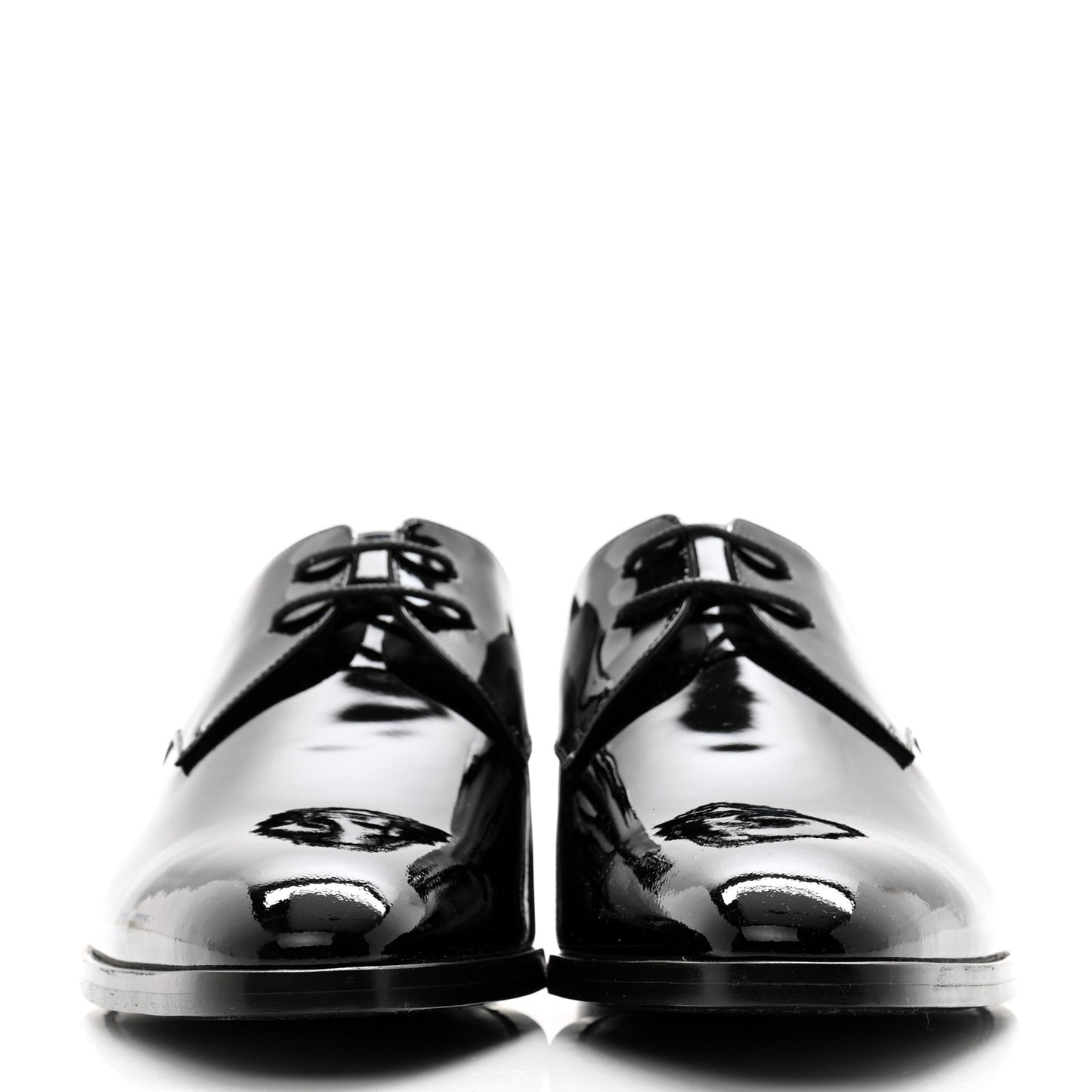 Patent Baltimora Lace Up Derby Shoes 38 Black