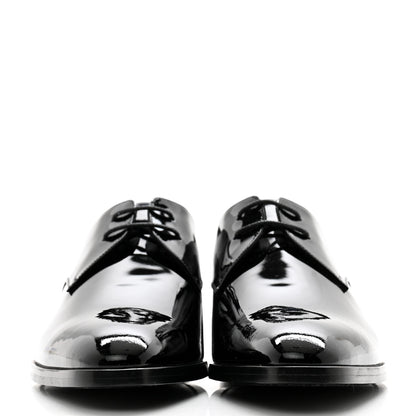Saint Laurent Patent Baltimora Lace Up Derby Shoes 38 Black 2 of 10