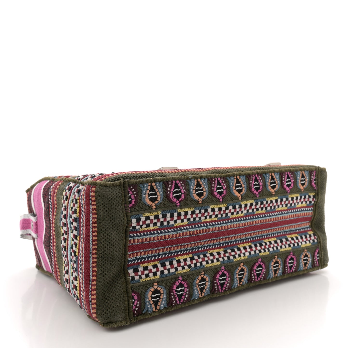 Canvas Embroidered Diorcamp Messenger Vert Multicolor